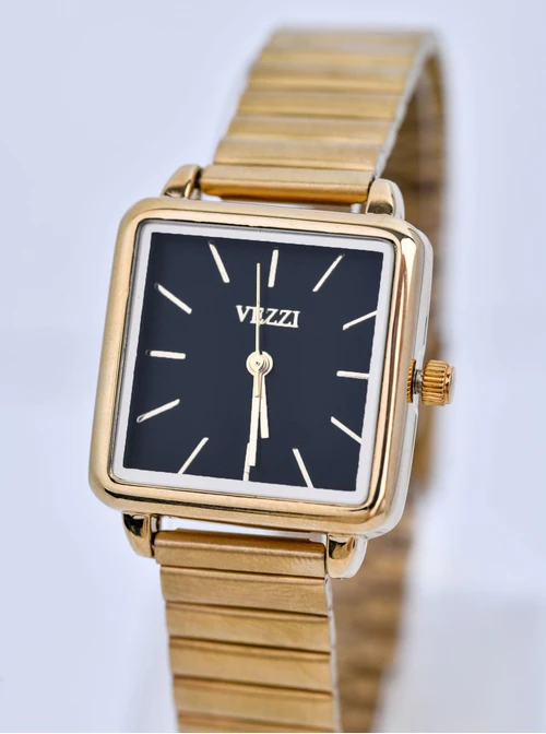 Zegarek Vezzi, czarna tarcza, kolor złoty S509599Z00