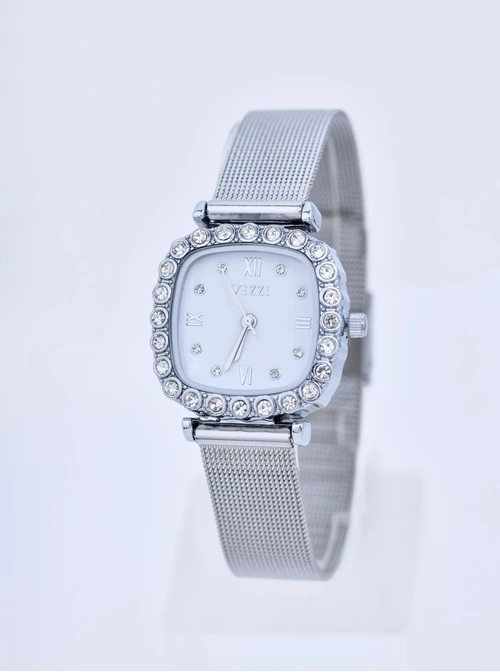 Zegarek Vezzi, kryształki, kolor srebrny S510811S00