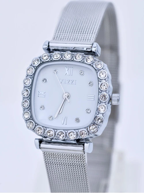 Zegarek Vezzi, kryształki, kolor srebrny S510811S00
