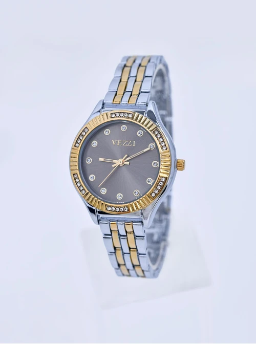 Zegarek Vezzi, kryształki, kolor srebrny, złoty S510833M00
