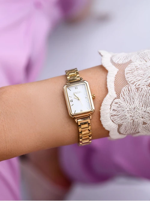 Zegarek Vezzi, kryształki, kolor złoty B510830Z00