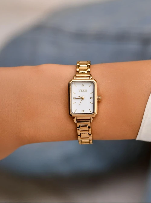 Zegarek Vezzi, kryształki, kolor złoty B510830Z00
