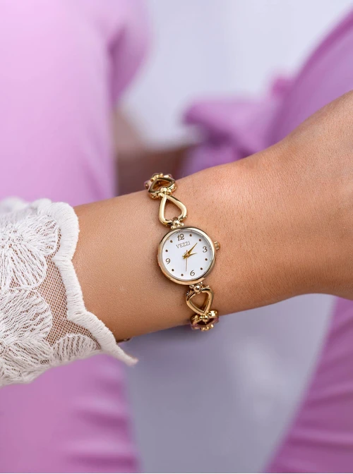 Zegarek Vezzi, okrągła tarcza, kolor złoty S509602Z00