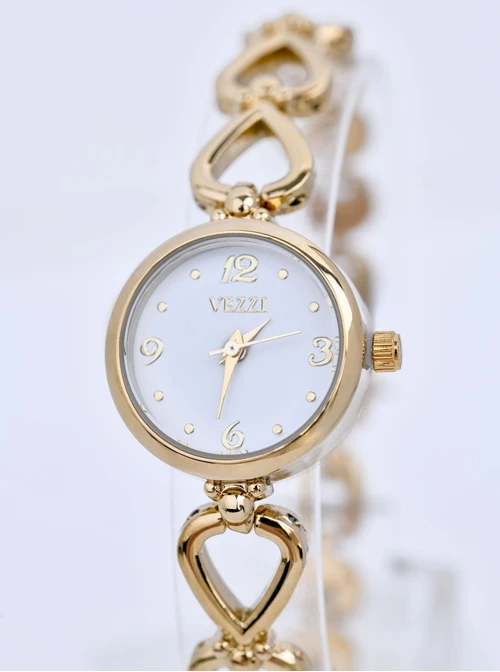 Zegarek Vezzi, okrągła tarcza, kolor złoty S509602Z00