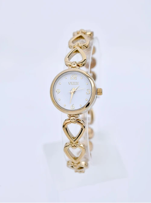 Zegarek Vezzi, okrągła tarcza, kolor złoty S509602Z00