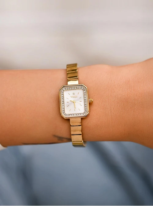 Zegarek Vezzi, kryształki, kolor złoty B510835Z00