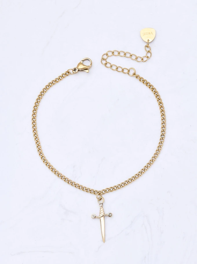 Bransoletka sztylet, stal pozłacana S111735Z00