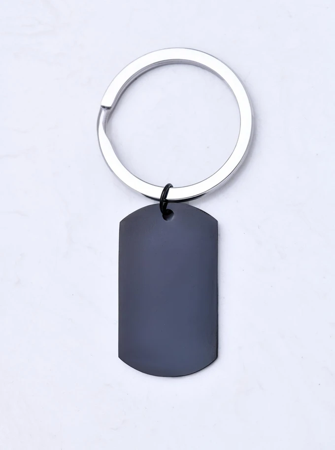 Brelok Męski Czarny, stal  KR10553M01