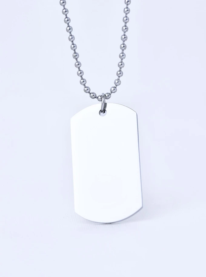 Naszyjnik męski, nieśmiertelnik, stal S310493S00