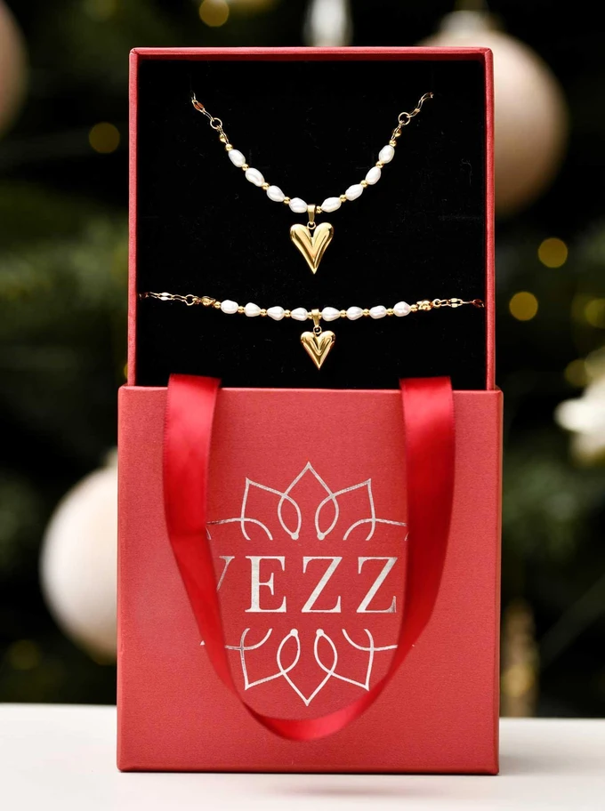 Zestaw Biżuterii Heart Locket 