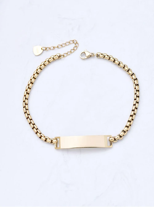 Bransoletka męska, stal pozłacana S110505Z00