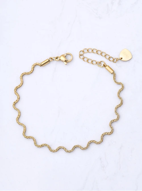 Bransoletka żmijka, stal pozłacana S112354Z00