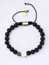 Bransoletka znak zodiaku Byk, Agat, stal pozłacana S110521Z00