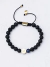 Bransoletka znak zodiaku Ryby, Sodalit, stal pozłacana S110517Z00