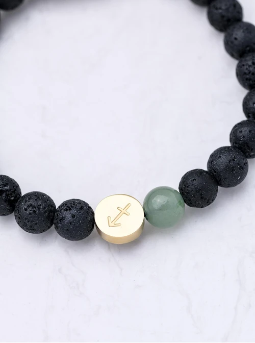 Bransoletka znak zodiaku Strzelec, Awenturyn, stal pozłacana S110518Z00