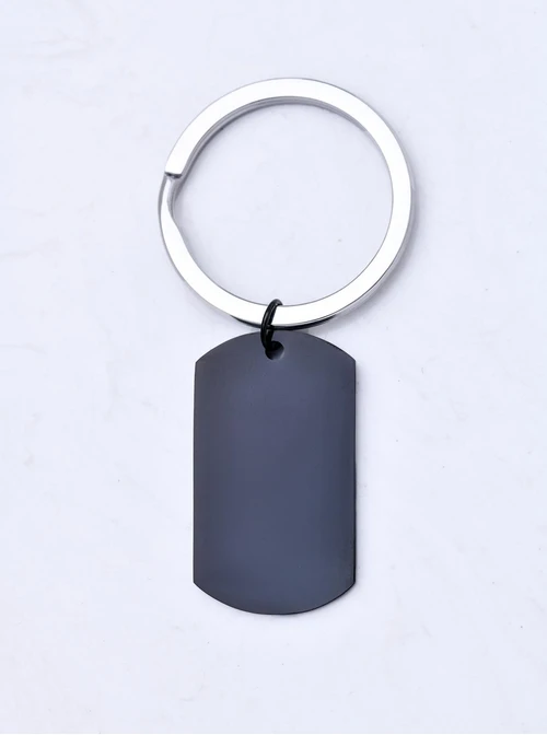 Brelok Męski Czarny, stal  KR10553M01