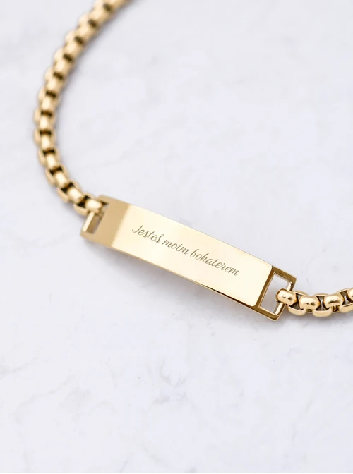 Bransoletka męska, stal pozłacana S110505Z00