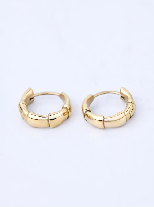 Kolczyki kółeczka, stal pozłacana S211460Z00