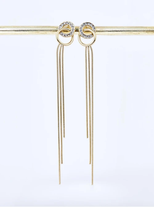 Kolczyki kółeczka, żmijki, stal pozłacana S211658Z00