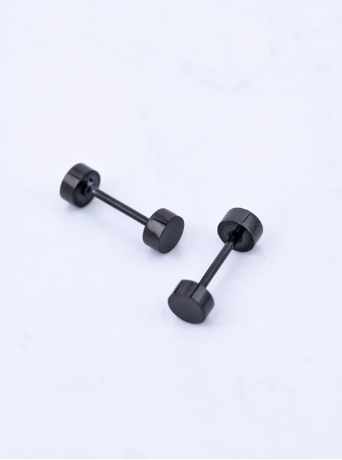 Kolczyki męskie kółeczka, stal S210529M01