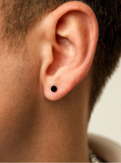 Kolczyki męskie kółeczka, stal S210529M01