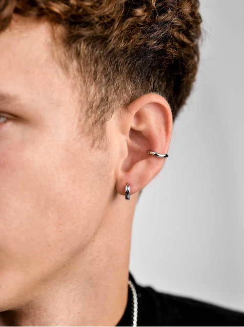 Kolczyki męskie, kółeczka, stal S210537S01