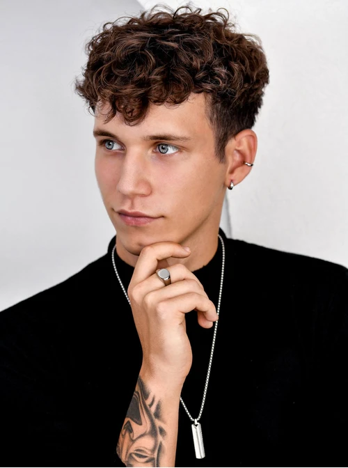 Kolczyki męskie, kółeczka, stal S210537S01