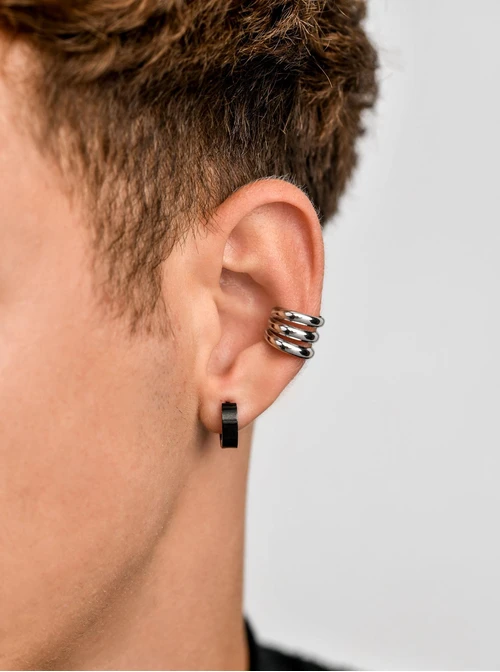 Kolczyki męskie, kółeczka, stal S210538M01