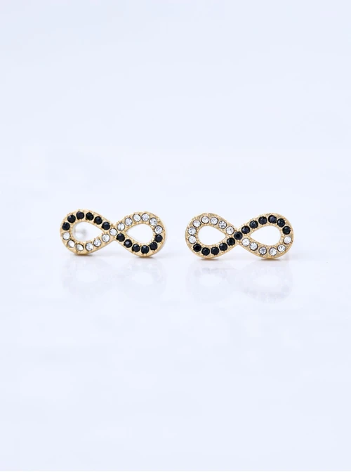 Kolczyki nieskończoność, stal pozłacana S211683Z00