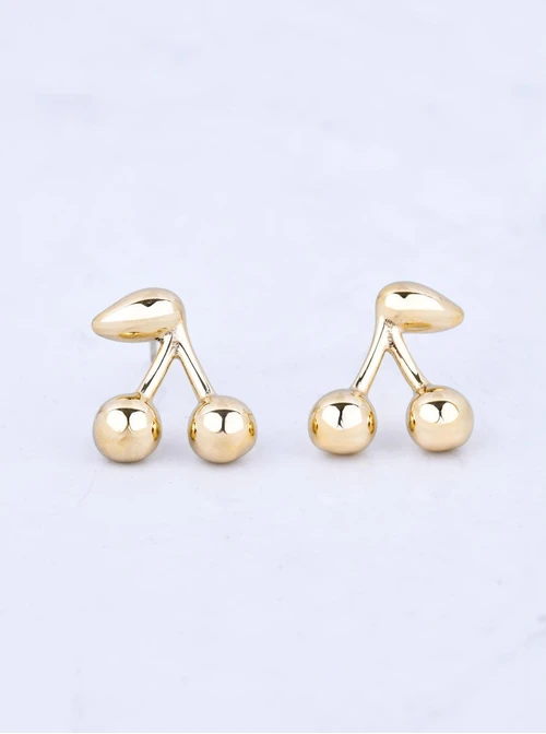 Kolczyki wisienki, stal pozłacana S211774Z00