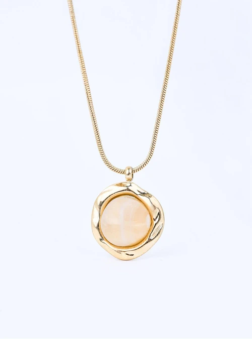 Naszyjnik kółeczko, stal pozłacana S311466Z00