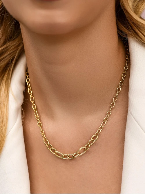 Naszyjnik łańcuch, stal pozłacana S312331Z00