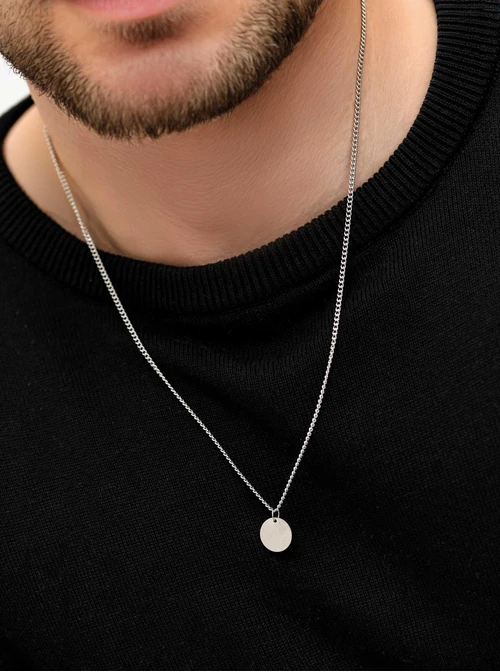 Naszyjnik męski, kółko, stal S310492S00