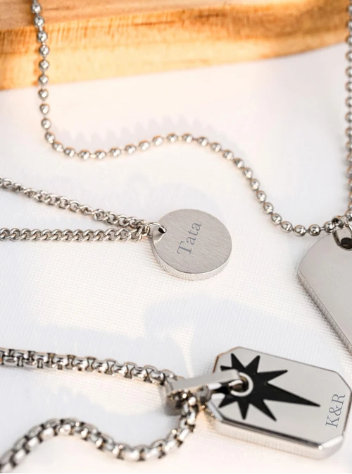 Naszyjnik męski, kółko, stal S310492S00