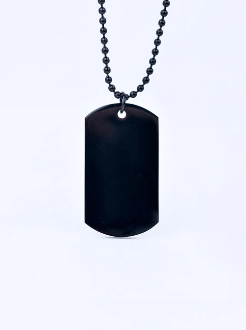 Naszyjnik męski, nieśmiertelnik, stal S310493M01