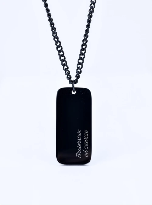 Naszyjnik męski, nieśmiertelnik, stal S310501M01