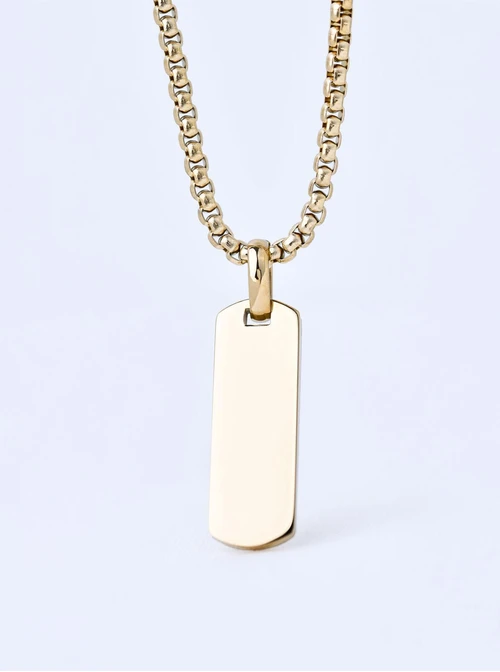 Naszyjnik męski, stal pozłacana S311489Z00