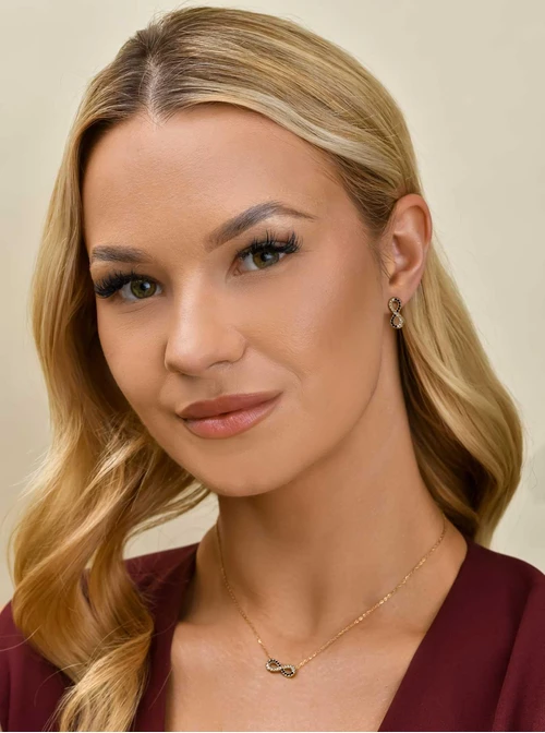 Naszyjnik nieskończoność, stal pozłacana S311684Z00