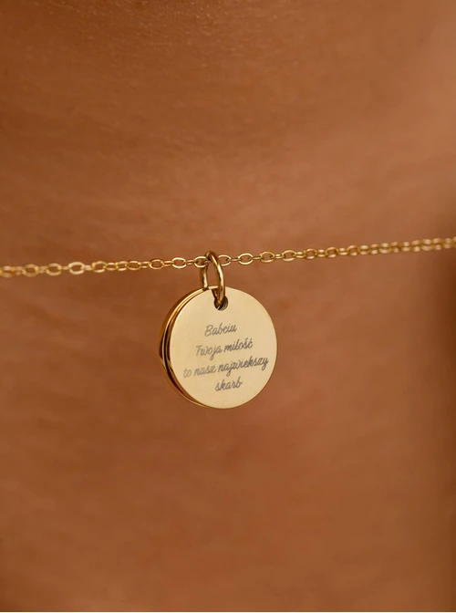 Naszyjnik serduszko, kryształ urodzeniowy Luty, stal pozłacana S310562Z00-02