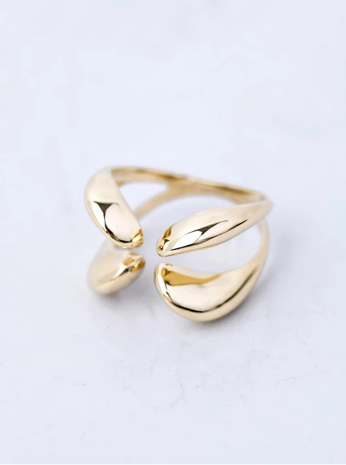 Pierścionek stal pozłacana S411219Z00