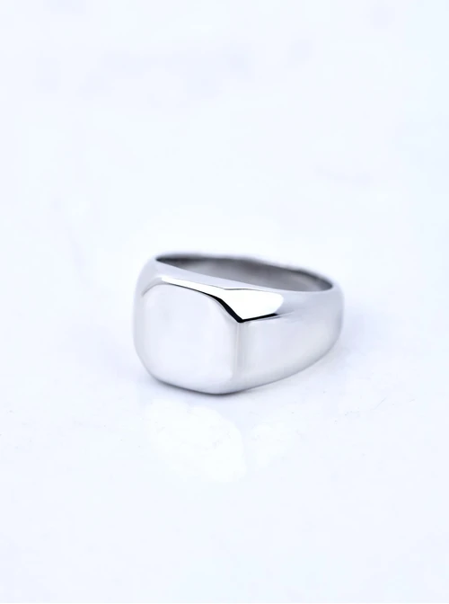 Pierścionek męski, sygnet, stal S411584S00