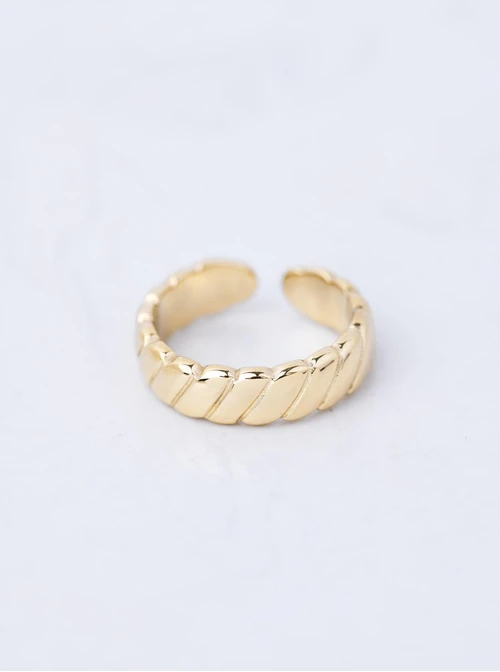 Pierścionek, stal pozłacana S412148Z00-0