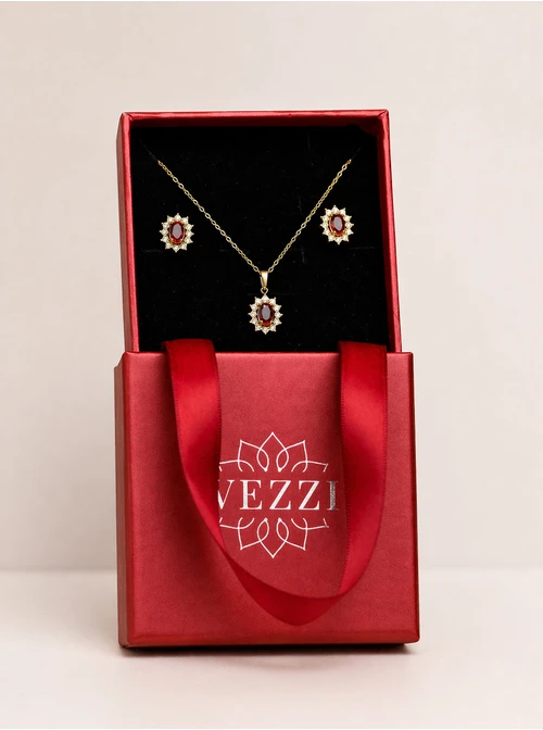 Zestaw Biżuterii Crimson Velvet