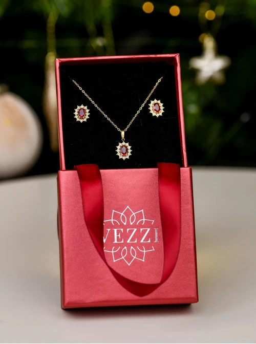 Zestaw Biżuterii Crimson Velvet
