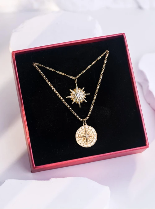 Zestaw naszyjników dla Par Eternal Couple