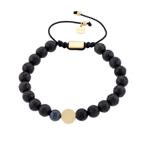 Bransoletka znak zodiaku Skorpion, Agat, stal pozłacana S110510Z00