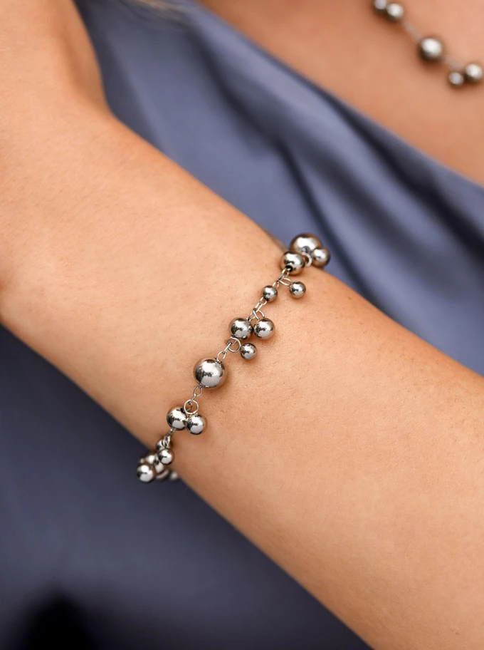 Bransoletka kuleczki, stal S112552S00