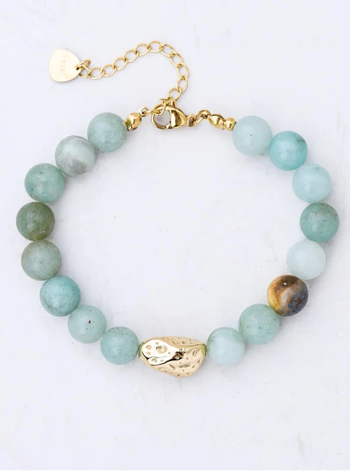 Bransoletka Awenturyn, stal pozłacana S112596Z00