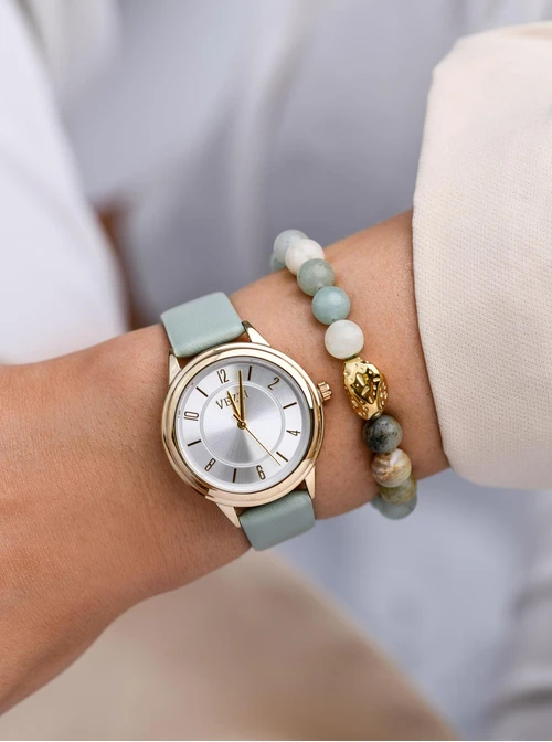 Bransoletka Awenturyn, stal pozłacana S112596Z00