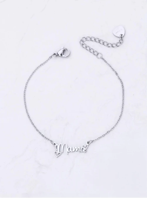 Bransoletka Mama, serduszka, stal S112748S00
